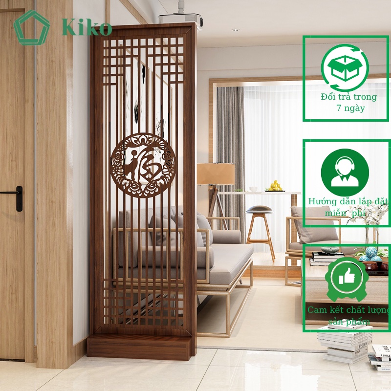 Bình Phong ,Vách Ngăn Chữ Phúc Trang Trí Ngăn Phòng -Gỗ MDF 15mm chống Mọt Đa Năng KIKO VN 1088