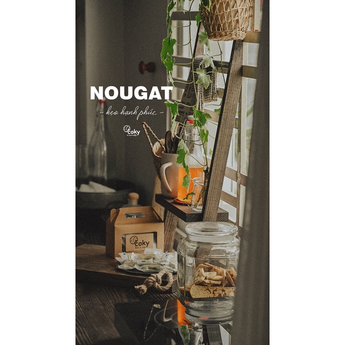 Kẹo nougat hạnh phúc kẹo dẻo trái cây hạt ăn kiêng