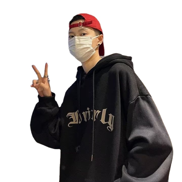 Áo Hoodie Tay Dài Oversize In Chữ Thời Trang Cho Nam Nữ