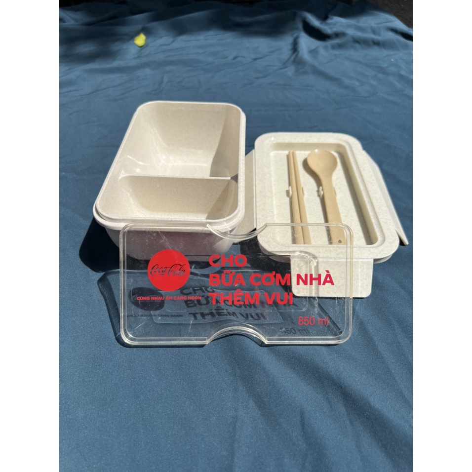 HỘP CƠM LÚA MẠCH 2 NGĂN HÀNG QUÀ TẶNG COCA