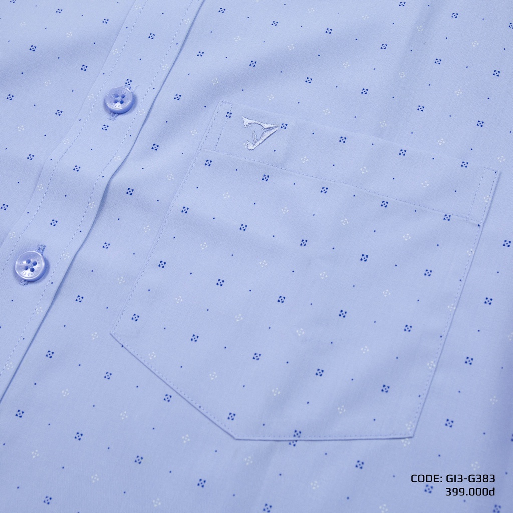 Áo Sơ Mi Dài Tay In Họa Tiết Bamboo Vĩnh Tiến Form Slim Fit Vạt Bầu 399 - G383