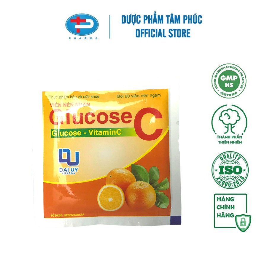 Kẹo ngậm Glucose C ĐẠI UY Bổ Sung Vitamin C TÂM PHÚC PHARMA Hộp 30 Gói