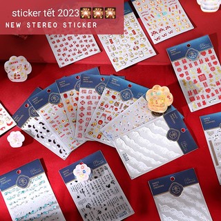 Sticker nail tết 2023 mẫu mới đẹp,