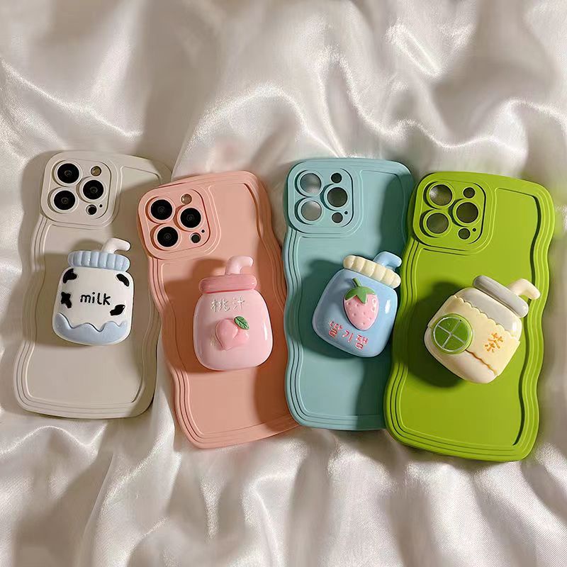Ốp lưng iPhone kèm POP Bình Sữa Siêu Dễ Thương cho iPhone 14 Pro Max 13 Pro Max 12 Pro Max 11 Pro Max 7 plus
