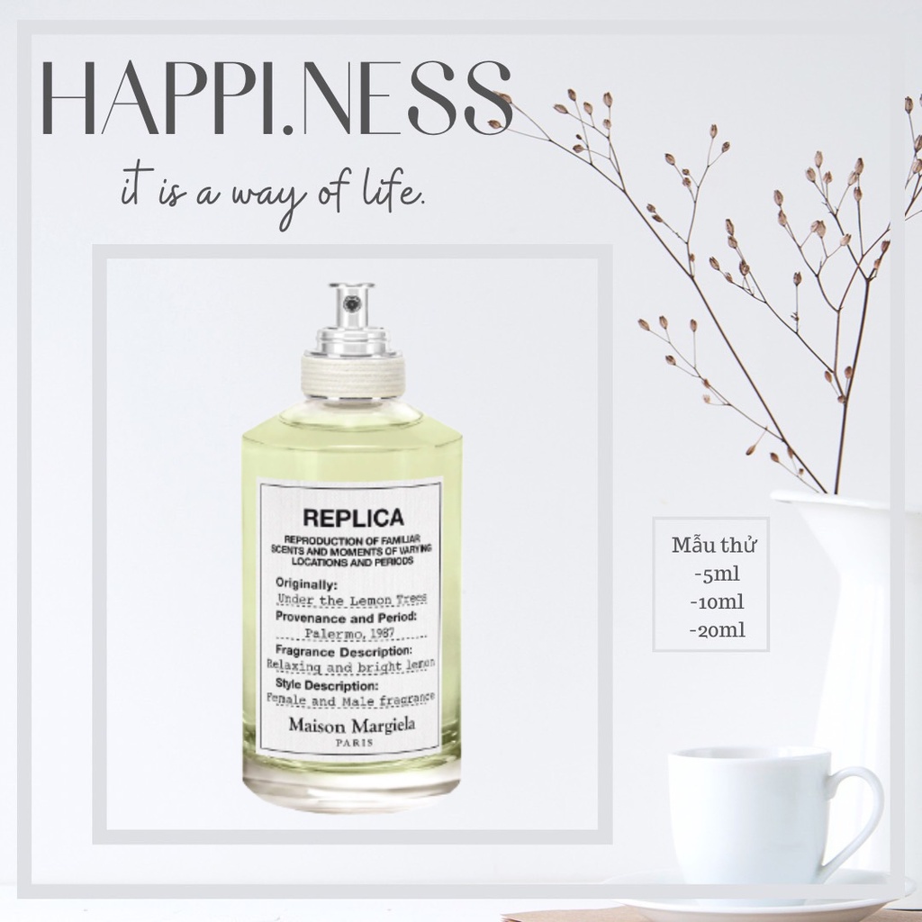 Nước Hoa 🌟 Nước hoa 𝐑𝐄𝐏.𝐋𝐈.𝐂𝐀 Under the Lemon Trees 10ml/20ml