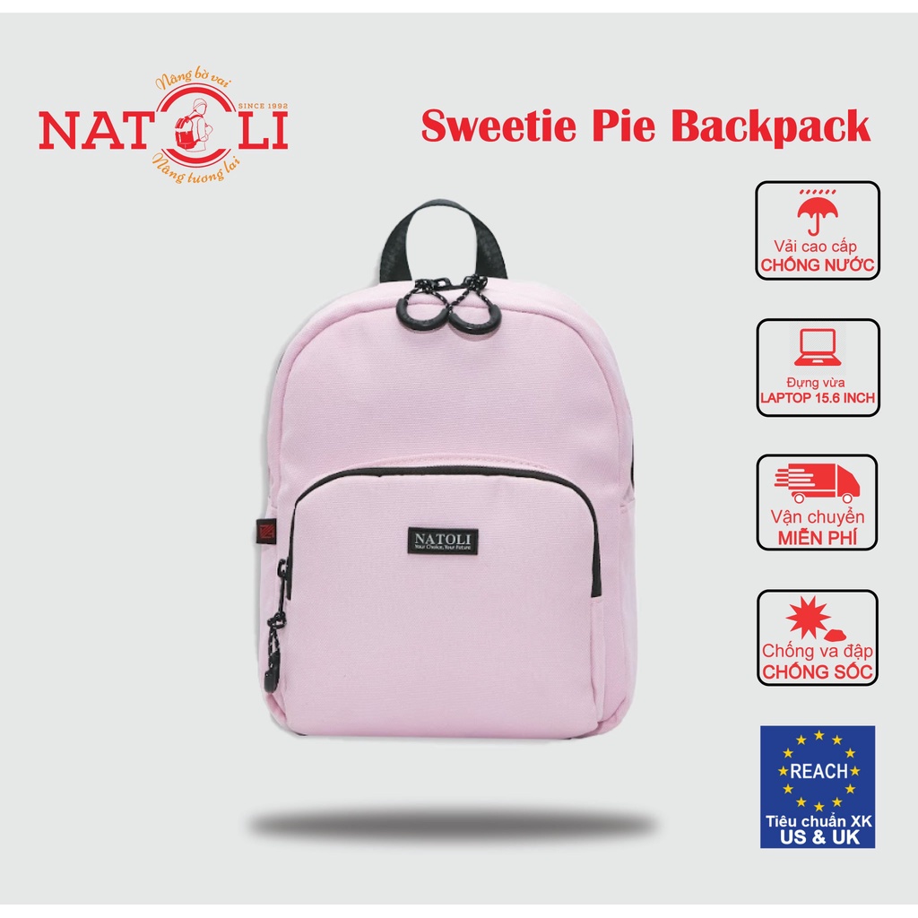 Balo mini nữ thời trang hàn quốc NATOLI nhỏ gọn cute đi chơi, đi học thêm, chống nước Sweetie Pie Backpack