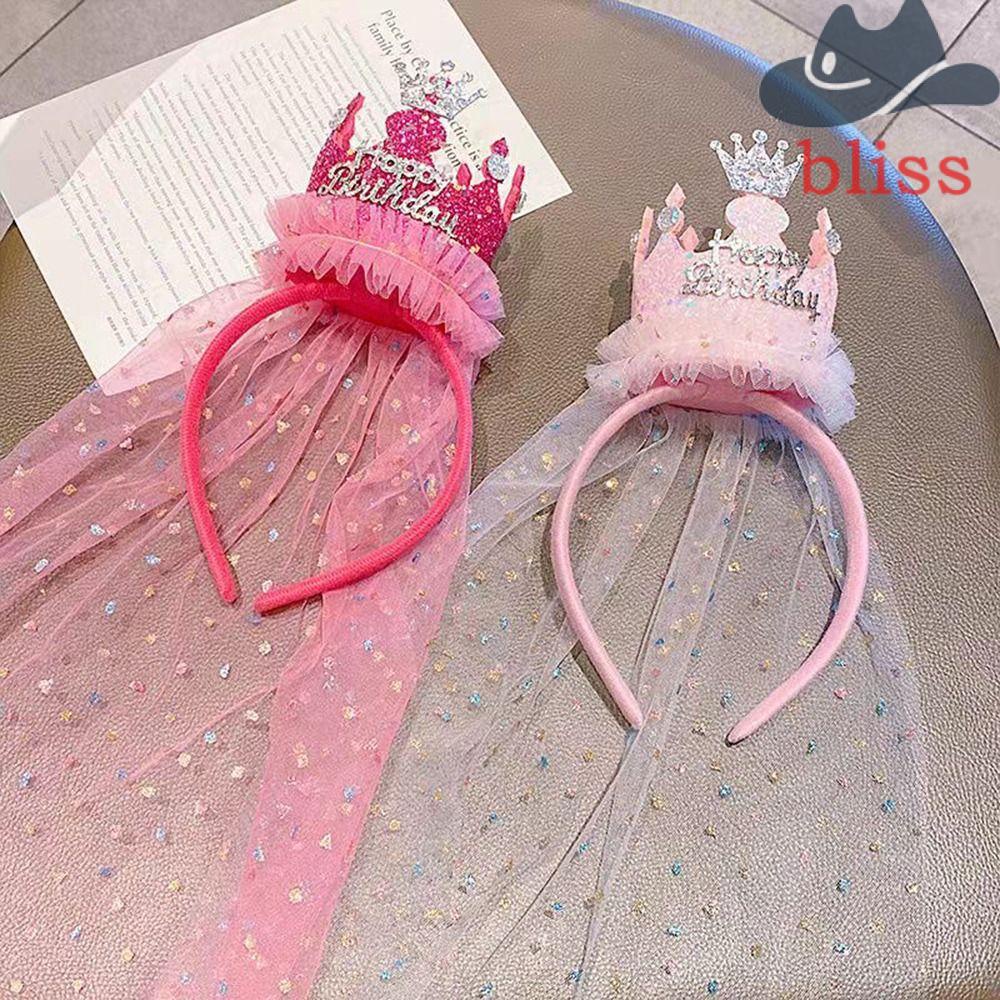 Băng Đô Vải Lưới Đính Kim Tuyến Lấp Lánh Dễ Thương Dùng Làm Đạo Cụ Chụp Ảnh Cho Bé