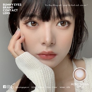 Lens Mắt Kính Áp Tròng BUNNY EYES MOON BROWN Ko Giãn 13.9mm Size S
