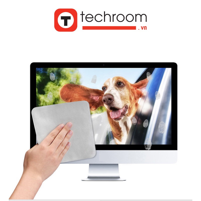 Khăn lau chuyên dụng màn hình máy tính, laptop, macbook, ipad, máy ảnh, sợi nano siêu mịn công nghệ Mỹ - Techroom.vn