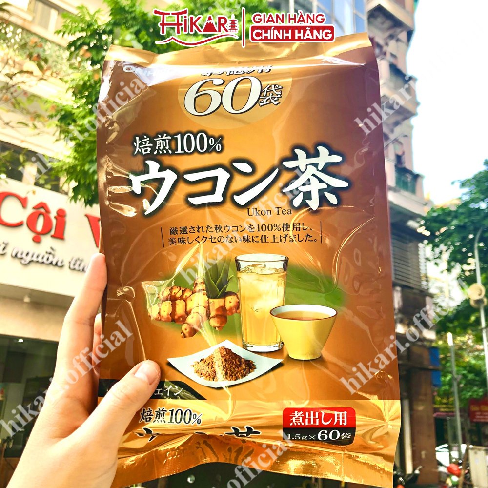 Trà nghệ mùa thu Orihiro Nhật Bản Ukon Tea tốt cho dạ dày, đẹp da, chống lão hóa 60 gói