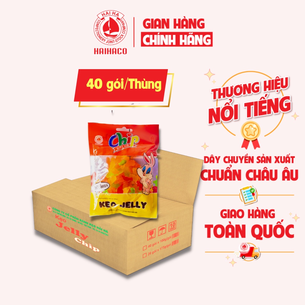 [THÙNG] Jelly Chip Chip Hải Hà Túi 100g (40 Túi/ Thùng)