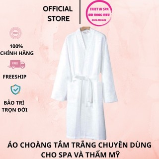 Áo Choàng Tắm Trắng Chuyên Dùng Cho Spa và Thẩm Mỹ [CHẤT COTTON]