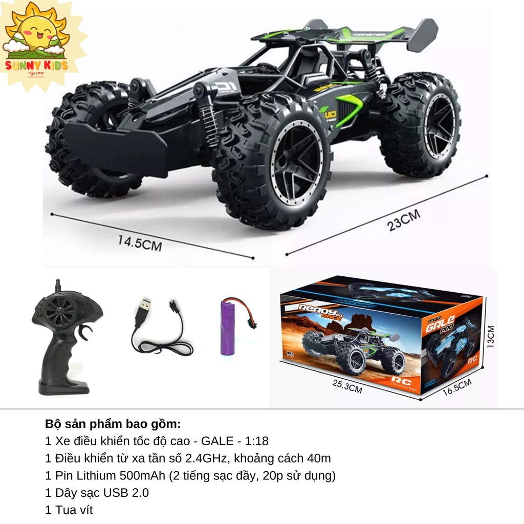 Xe đua điều khiển từ xa tốc độ cao F1 GALE cao cấp, Drift chuyên nghiệp, 20km/h, tần số 2.4GHz, sóng xa 40m - Sunny Kids