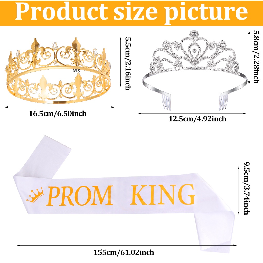 Bộ Vương Miện Và Vương Miện King and Queen Lấp Lánh mingxuan2