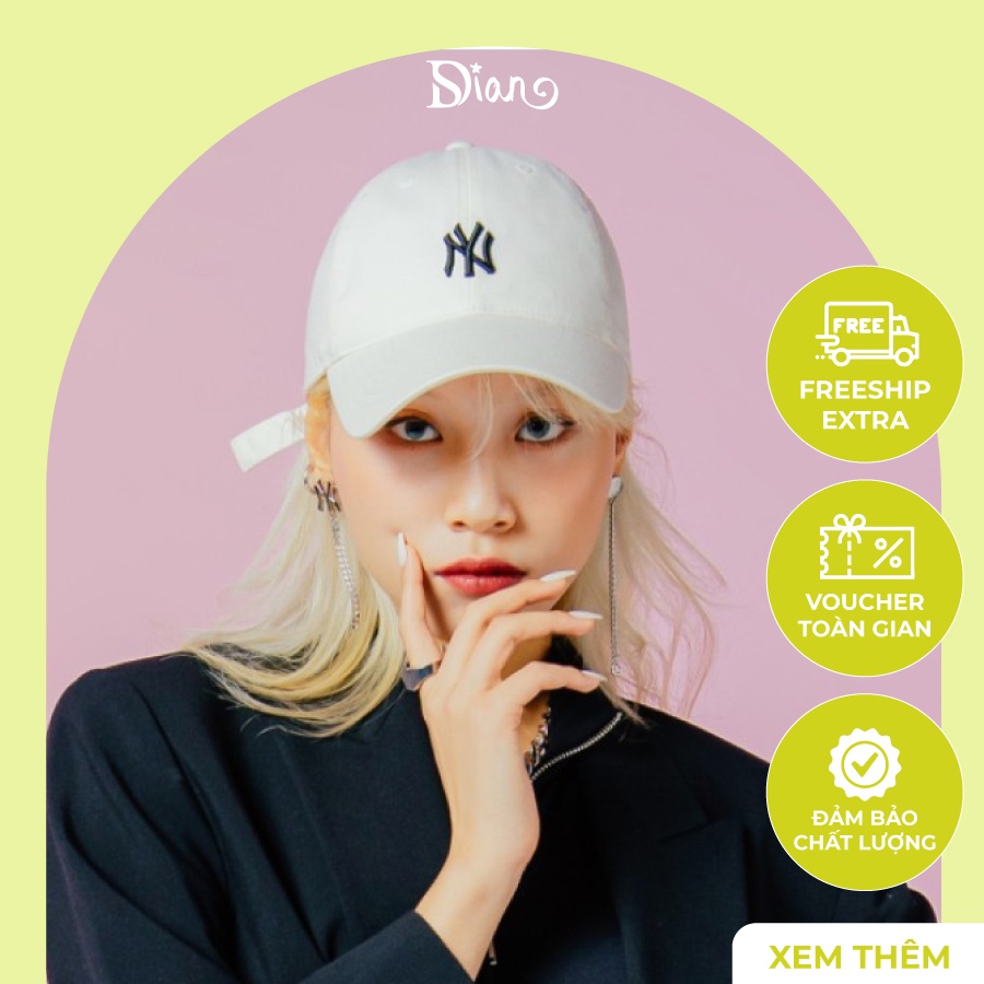 Mũ lưỡi trai nam nữ DSIAN nón NY thêu logo chất khaki mềm thấp hút mồ hôi NYRD
