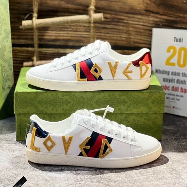 Giày thể thao GC 3 vạch LOVED thêu mẫu mới hàng cao cấp cực chất  - Ảnh Thật