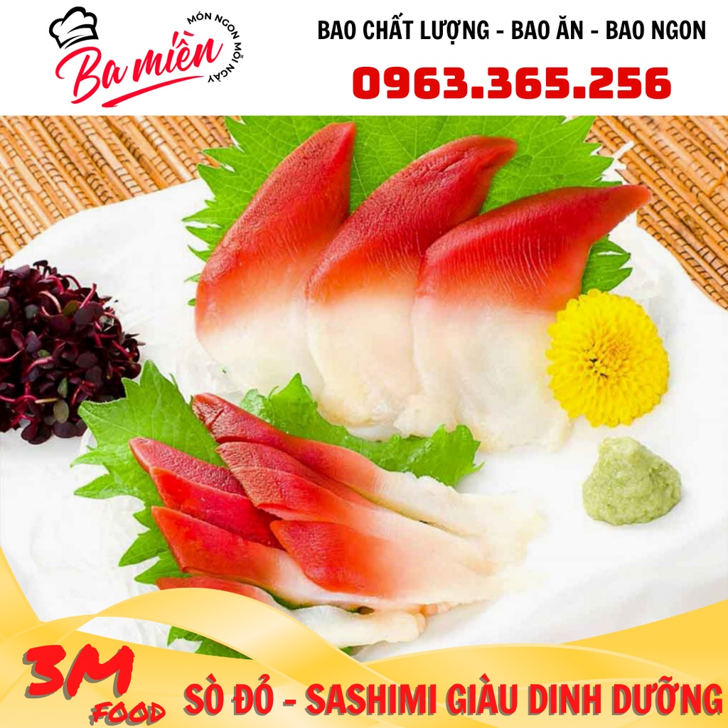 Sò đỏ hokkigai , Sò đỏ ăn Sashimi, Sushi  3M FOOD SSM