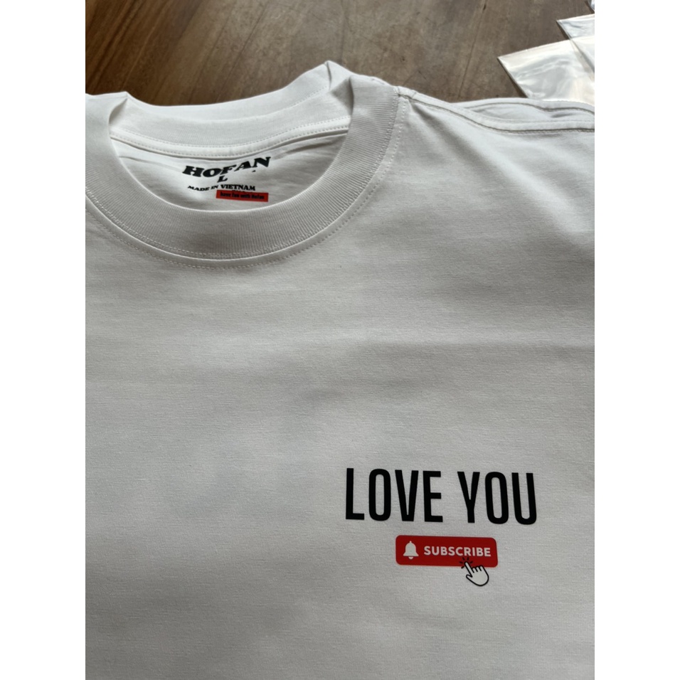 Áo thun unisex nam nữ I LOVE YOU TỪ BÉ cotton form rộng oversize màu đen 100% cotton 2c cao cấp