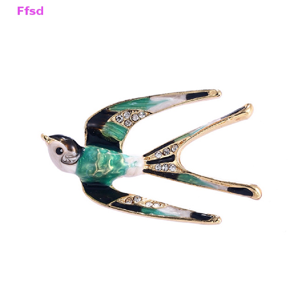 {Ffsd} Ghim Cài Áo Tráng Men Hình Chim Nhạn Nuốt Cổ Áo Sơ Mi / Bạn Bè * Hàng Bán Chạy Cho Nữ