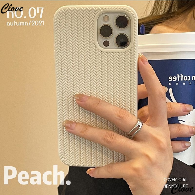 Ốp Điện Thoại Họa Tiết Dệt Chống Sốc Toàn Diện Cao Cấp Cho iPhone14 14 13 xr