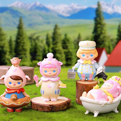 ★Hgtoys★  Popmart Pucky Milk Baby Series Blind Box Doll Tide Play Trang trí Quà tặng