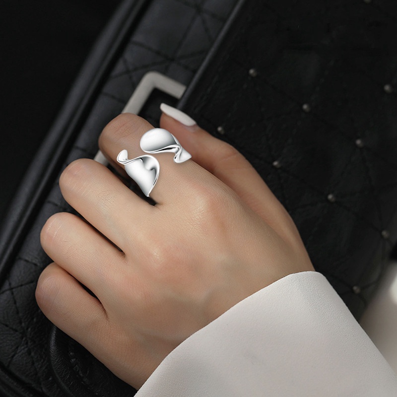 Nhẫn Hở Mạ Bạc Thiết Kế Độc Đáo Thời Trang Cho Nữ