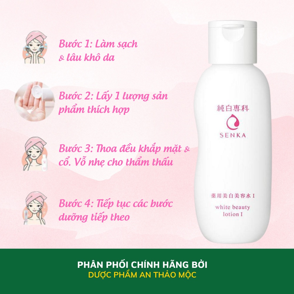 Nước cân bằng Senka White Beauty Lotion I dưỡng ẩm làm mềm trắng da giảm thâm sạm nám tàn nhang 200ml 46296