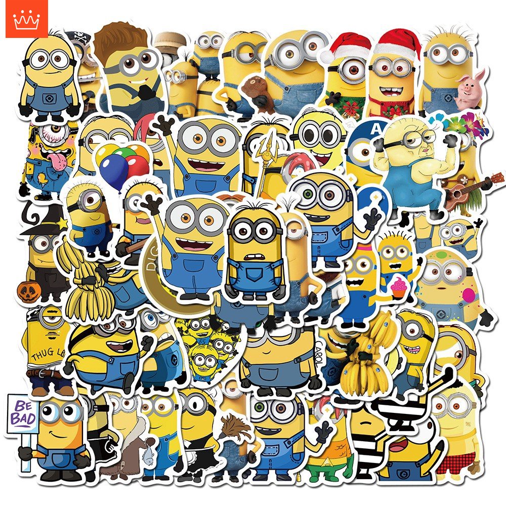 J· Bộ Hình Dán Chống Thấm Minions, 50 tờ/bộ
