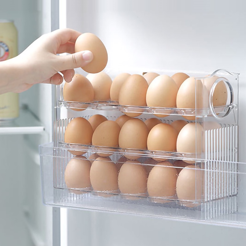 Khay Đựng Trứng Dạng Lật Tươi Mới Cho Tủ Lạnh Nhà Bếp
