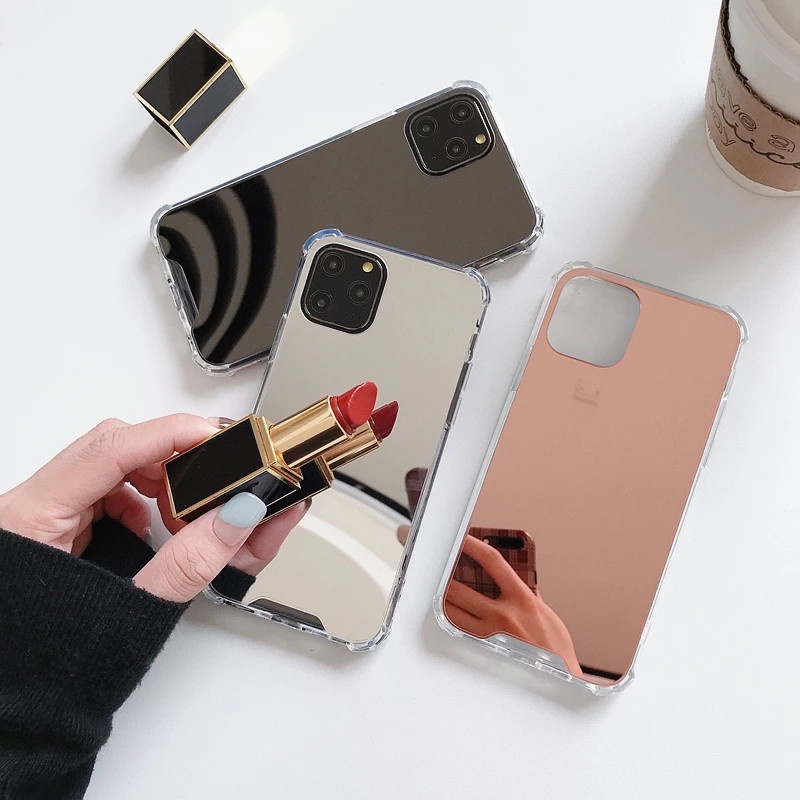 Ốp Điện Thoại Silicone Mềm Mặt Gương Cho Apple Iphone 11 12 13 14 Pro Max 6 6s 8 7 Plus 12 X XS Max XR SE 2020