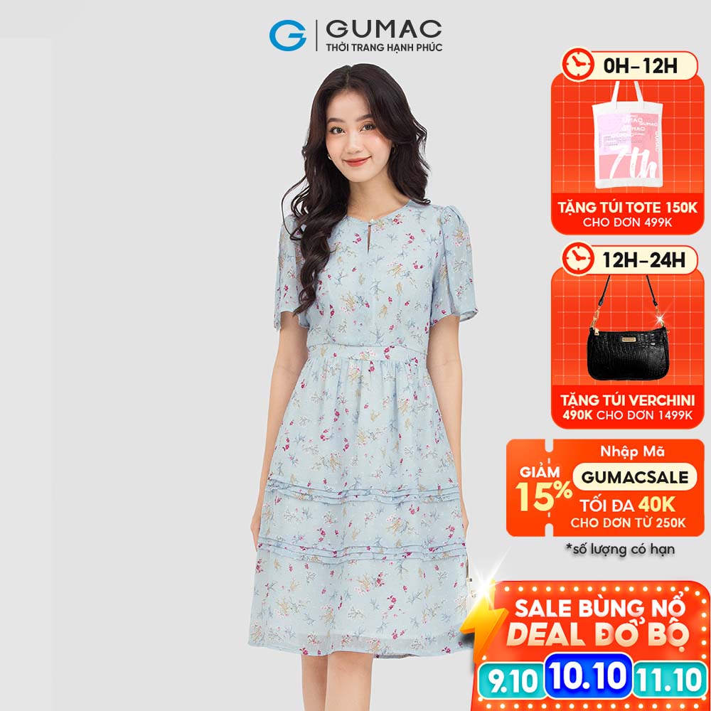 Đầm hoa nhí DC09080 thời trang GUMAC