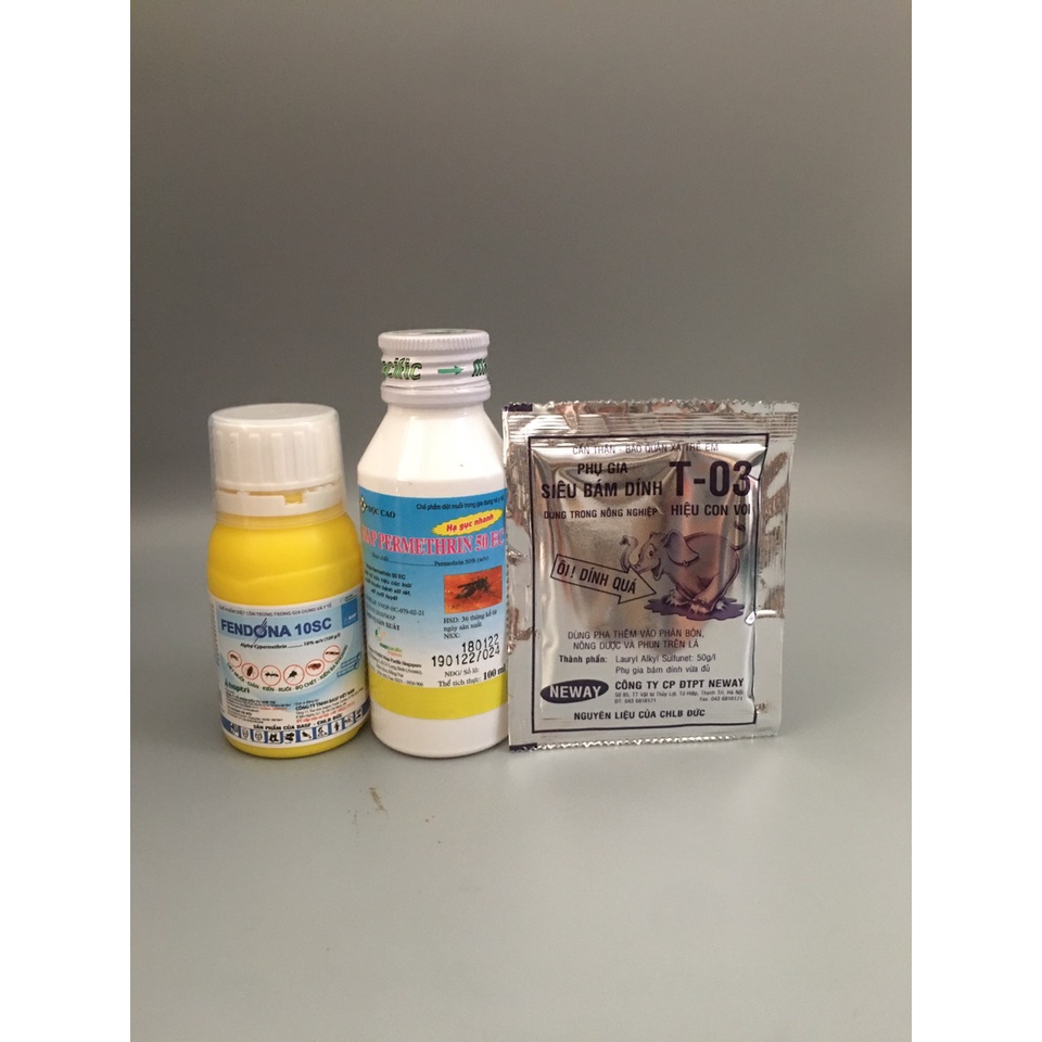 Combo thuốc diệt muỗi hiệu quả cao (1 chai Map 100ml + 1 chai Fendona 50ml + 1 gói bám dính)