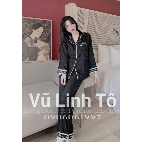 Sét đồ ngủ lụa gấm siêu sang- chất lụa mềm mịn mát
