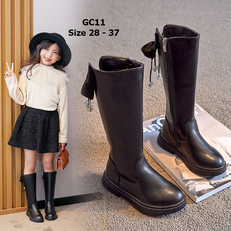 Giày bốt đùi cao cổ bé gái kiểu dáng Hàn Quốc 4 - 12 tuổi