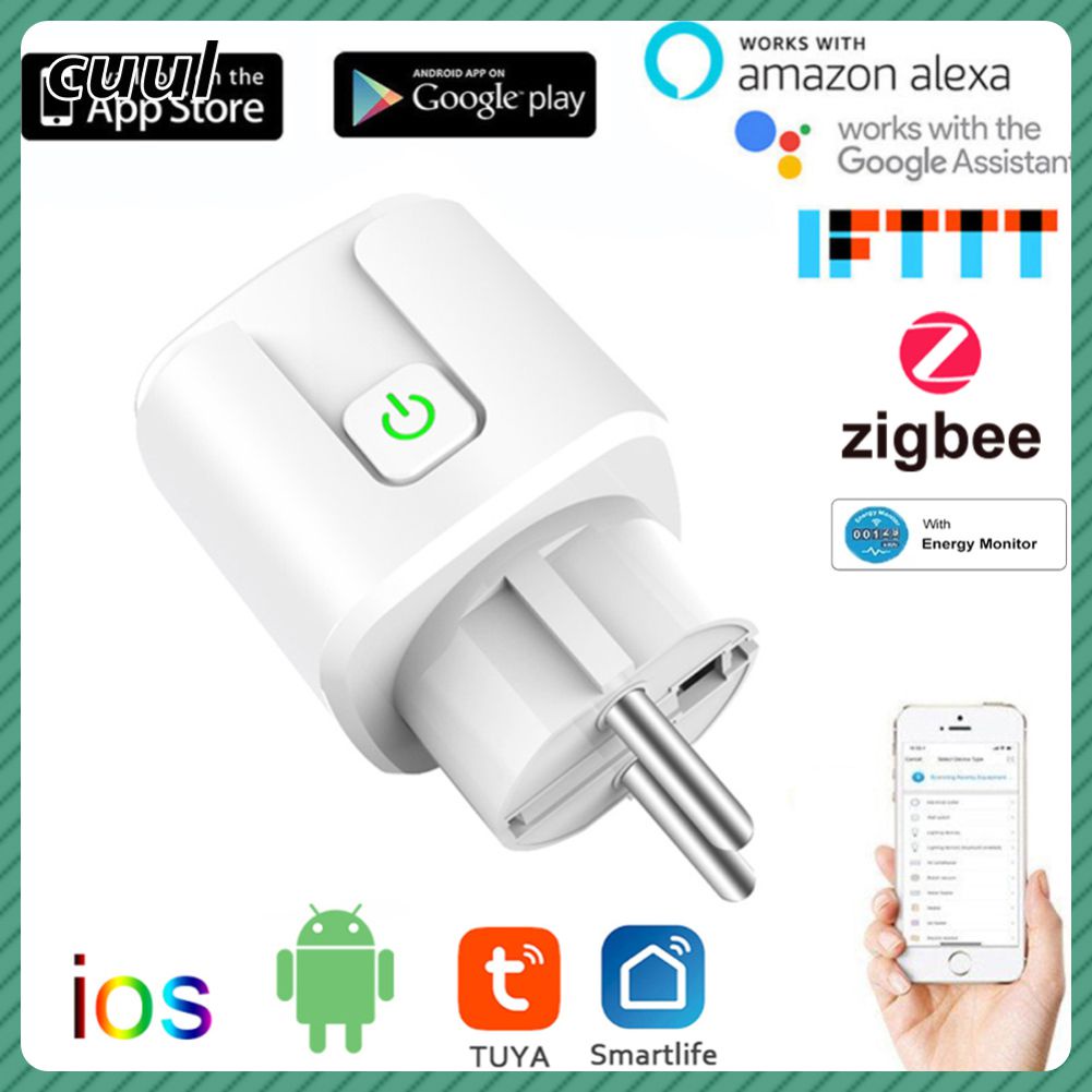 Còn Hàng Graffiti Zigbee Châu Âu Và Quản Ổ Cắm Thông Minh Bsd33 20a Có Đồng Hồ Đo Điện Cá Tuyết