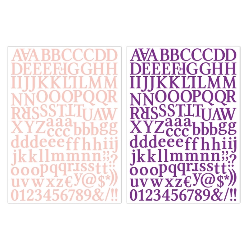 Set 12 Miếng Dán Họa Tiết Chữ Cái Và Số DIY