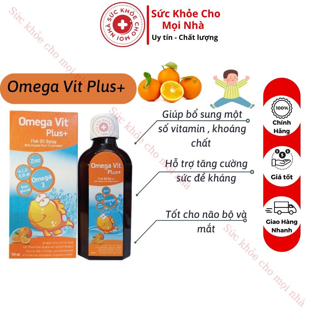 Omega Vit Plus+.Bổ Sung DHA Vitamin Giúp Phát Triển Trí Não