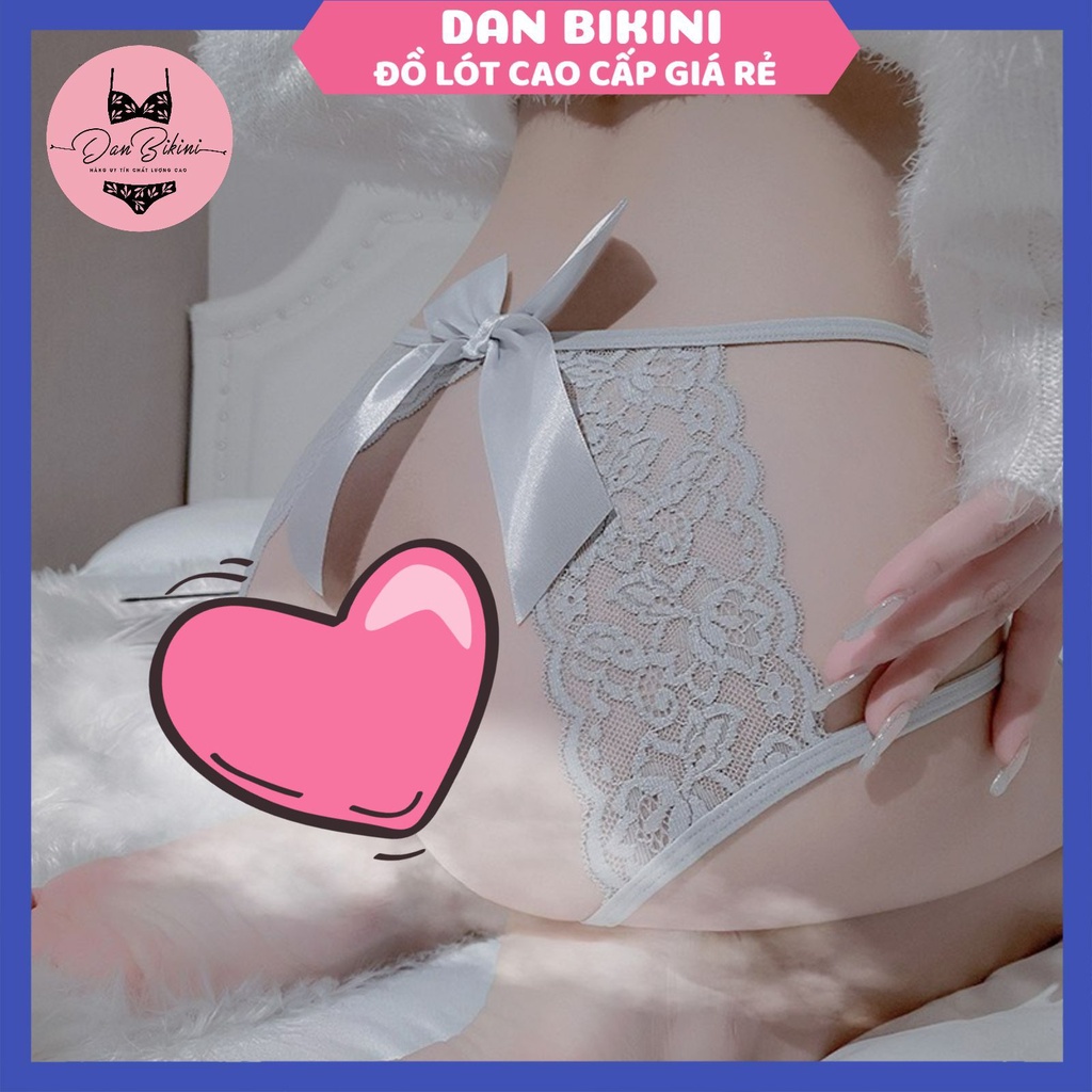 Quần Lót Lọt Khe - Quần Lót Ren Nữ Sexy Hở Đáy thiết kế đính nơ sau gợi cảm sexy mã 5008