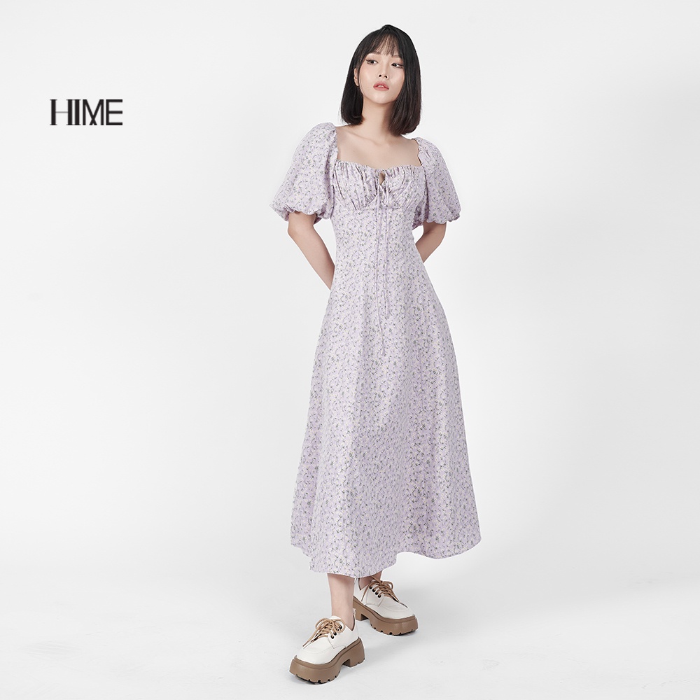 Váy hoa thiết kế trễ vai 2 màu HIME H089