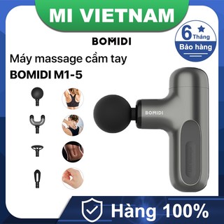 Máy massage cầm tay mini Bomidi M1-5 đấm lưng mát xa trị liệu cổ vai gáy 4 đầu 5 chế độ