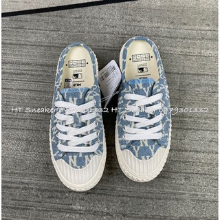 [HT SNEAKER]Giày Sneaker Sục MLBb Monogram Xanh -Ảnh Thật
