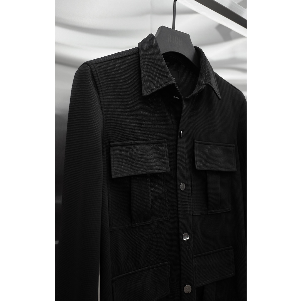 Áo sơ mi hoạ tiết 4 túi RICH - AS050