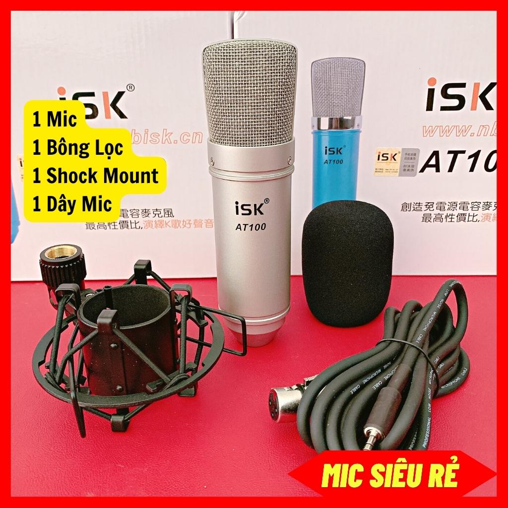 Mic thu âm livestream ISK AT100 loại 1 Hoa Vinh hát cực chất bảo hành 12 tháng. Cam kết 100% loại 1 chính hãng