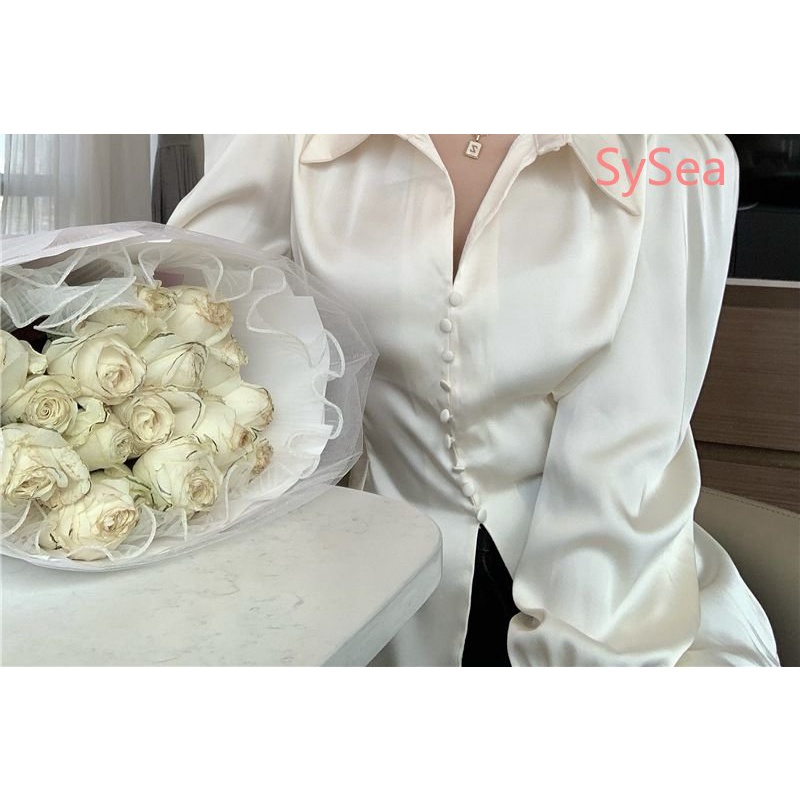 Plus Áo Sơ Mi Công Sở Phối Nơ Xinh Xắn Theo Phong Cách Mùa Thu Dành Cho Nữ