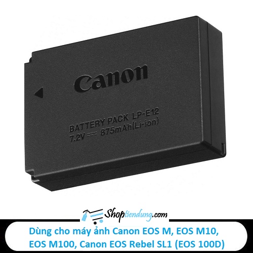 Pin cho máy ảnh Canon EOS M, EOS M10, EOS M100, LP-E12
