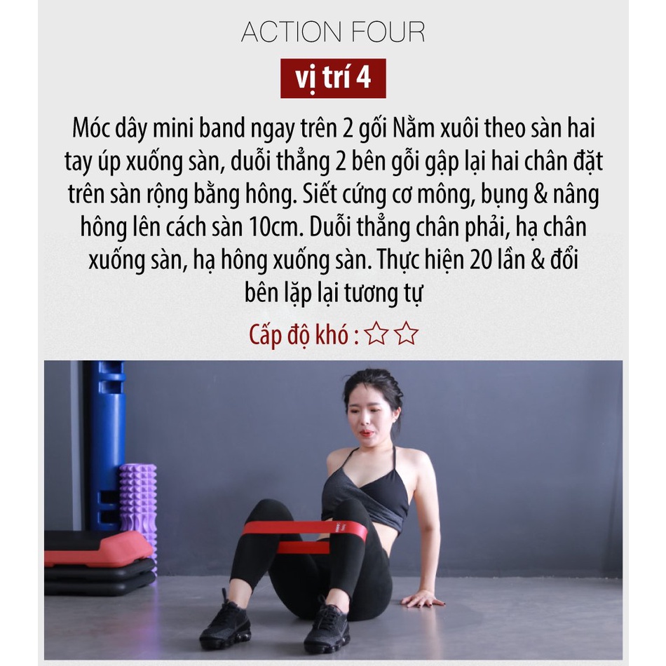 BG Bộ 5 Dây đàn hồi kháng lực tập Gym Yoga Thái Lan cao cấp đa năng mới 2023