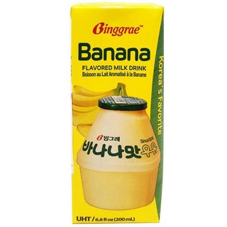 (Lốc 6 hộp ) Sữa chuối Binggrae Hàn Quốc 200ml 빙그레) 바나나 우유