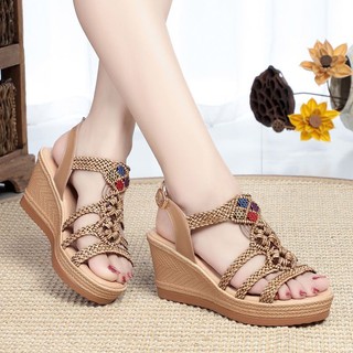 2022 giày sandal nữ đi mưa giày sandal nữ bigsize giày sandal nữ ulzzang giày sandal nữ ulzzang giày sandal nữ ulzzang Giày Sandal Cao Gót Đế Dày Phong Cách Bohemian Thời Trang Đi Biển Mới 2022 Cho Nữ