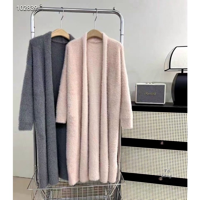 ÁO CHOÀNG LÔNG 81cm QCCC SIÊU MỀM MỊN, ÁO CADIGAN LÔNG DÁNG DÀI CHO NỮ.