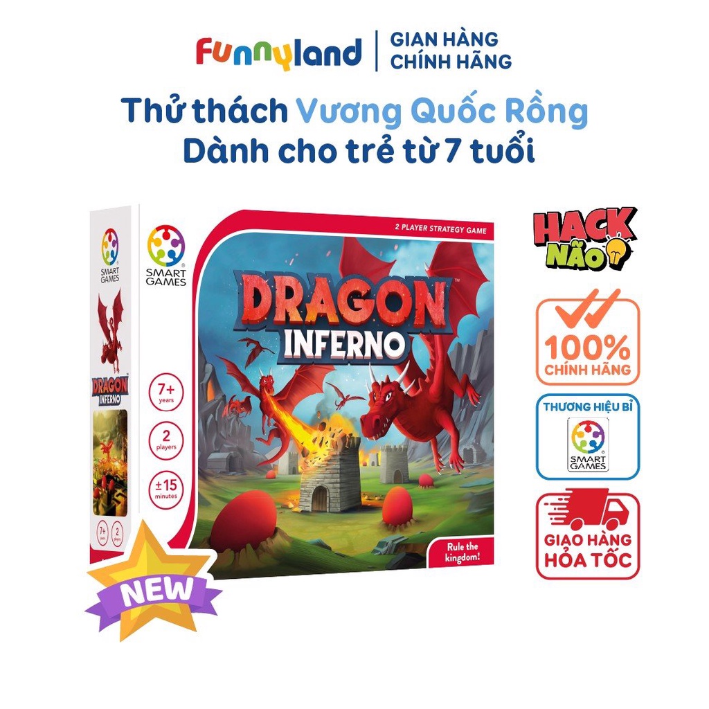 Đồ chơi trí tuệ SmartGames Dragon InfernoThử thách mở rộng lãnh thổ vương quốc Rồng cho bé từ 7 tuổi